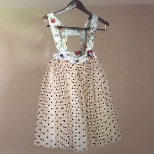 Oscar de la Renta brocade and pinafore tulle skirt